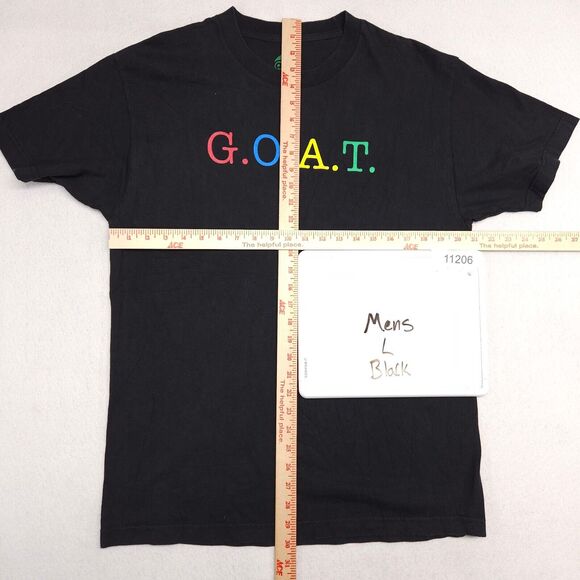 @All GOAT Crew Neck Short Sleeve Graphic T Shirt Mens Size Large L Black - Picture 5 of 9